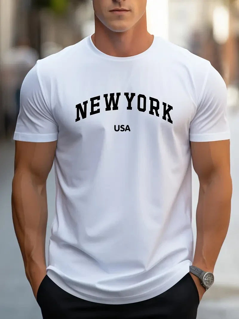 Stylish New York Mens Crew Neck Patriotic Print Short - Adult & Kids T-Shirts, Sweatshirts & Hoodies apparel design preview 1