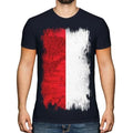 MONACO GRUNGE FLAG MENS TOP MONÉGASQUE FOOTBALL - Adult & Kids T-Shirts, Sweatshirts & Hoodies apparel design preview 1