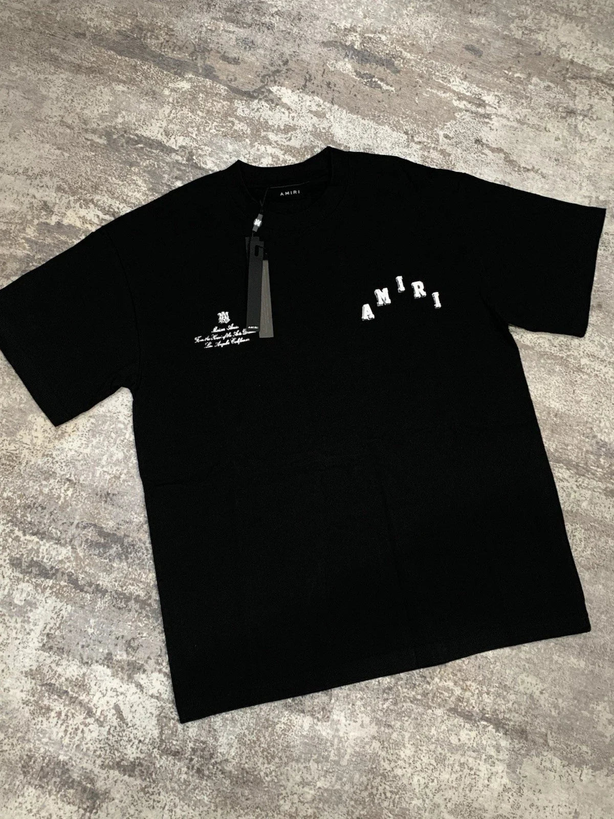 AMIRI Size Small Black Graphic Logo Jersey Men's Crew - Adult & Kids T-Shirts, Sweatshirts & Hoodies apparel design preview 1