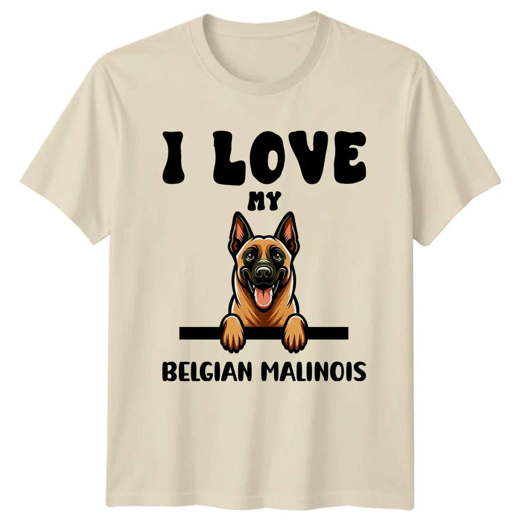 I Love My Belgian Malinois Dog Owner Birthday Gift - Adult & Kids T-Shirts, Sweatshirts & Hoodies apparel design preview 1