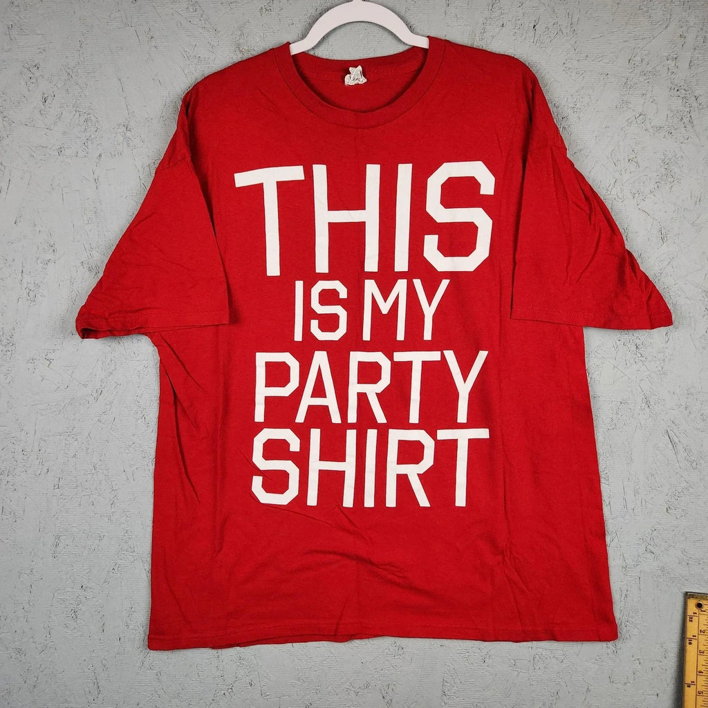 This Is My Party Mens 2XL Red Funny Novelty Graphic - Adult & Kids T-Shirts, Sweatshirts & Hoodies apparel design preview 1