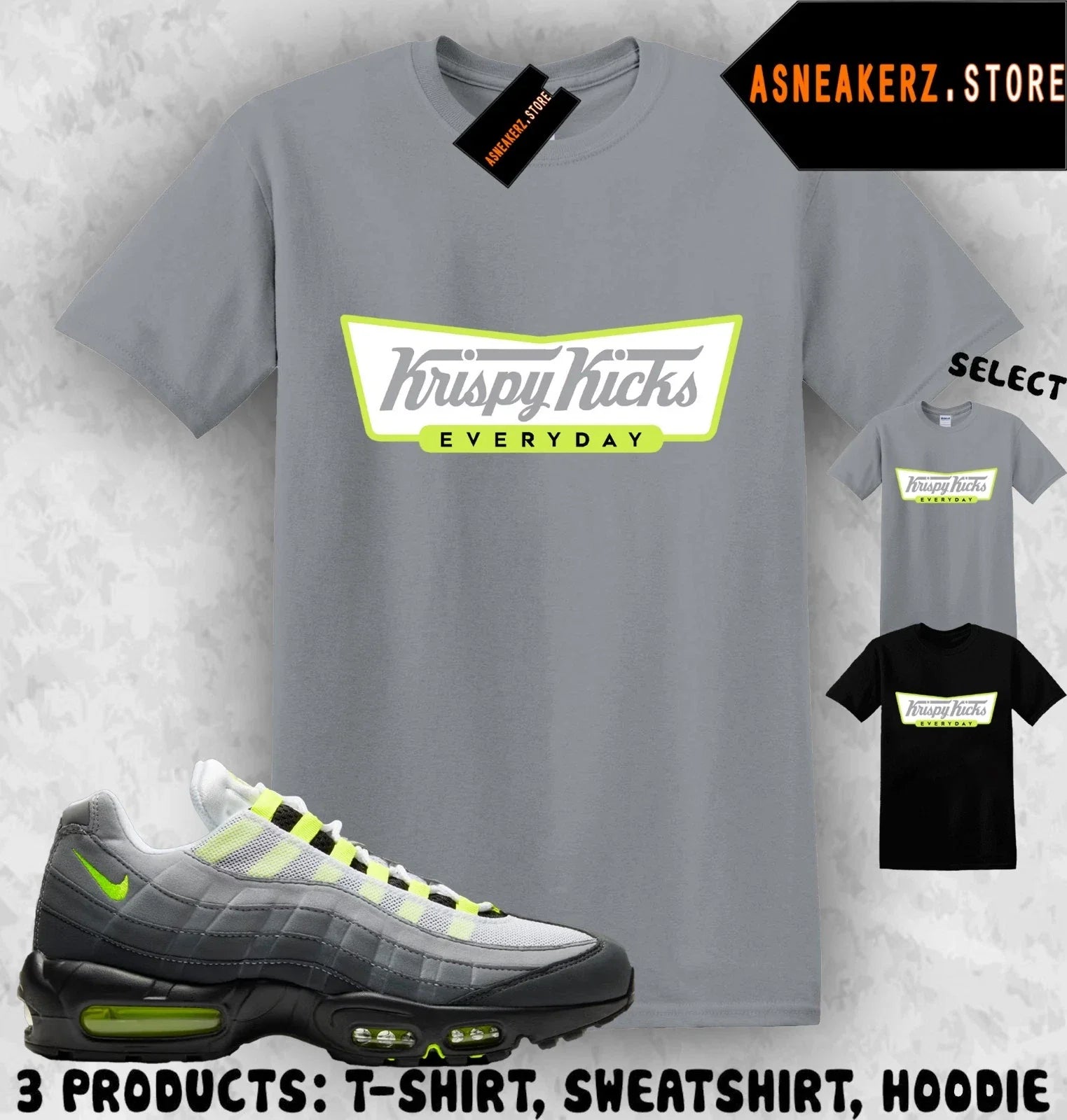 Matching AM 95 Big Bubble Neon 2026 Match Sneaker - Adult & Kids T-Shirts, Sweatshirts & Hoodies apparel design preview 1