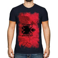 ALBANIA GRUNGE FLAG MENS TOP SHQIPËRIA FOOTBALL - Adult & Kids T-Shirts, Sweatshirts & Hoodies apparel design preview 1