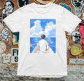 Ghibli Anime Boat Inspired Ocean Sky Aesthetic - Adult & Kids T-Shirts, Sweatshirts & Hoodies apparel design preview 1
