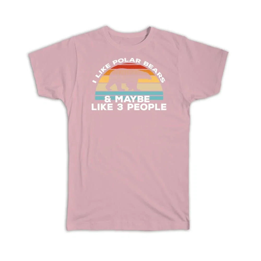 Gift I Like Polar Bears Retro Vintage Art Print - Adult & Kids T-Shirts, Sweatshirts & Hoodies apparel design preview 1
