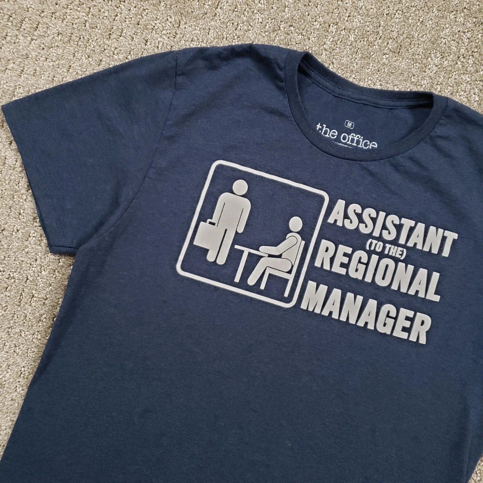 THE OFFICE TV Show Mens Medium Navy Blue Assistant to - Adult & Kids T-Shirts, Sweatshirts & Hoodies apparel design preview 1