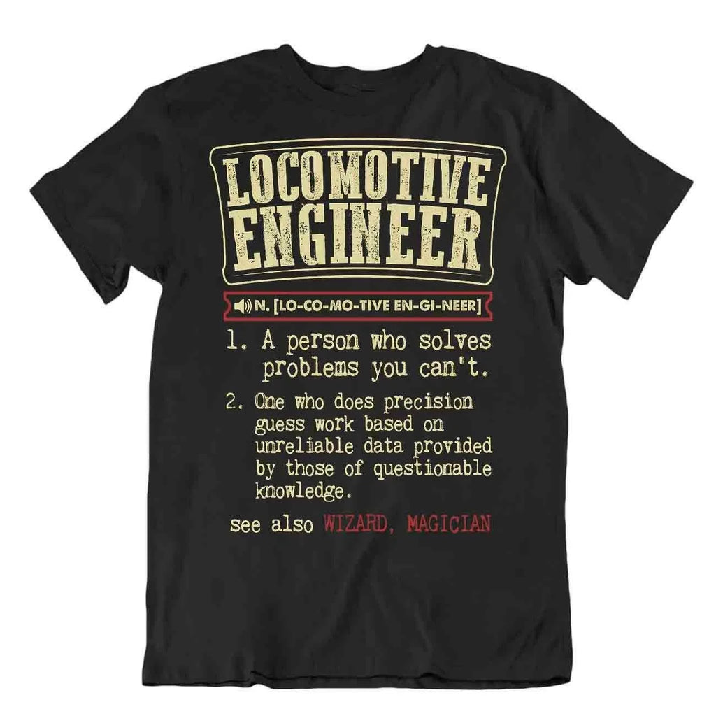 Locomotive Engineer Funny Devise Retro - Adult & Kids T-Shirts, Sweatshirts & Hoodies apparel design preview 1