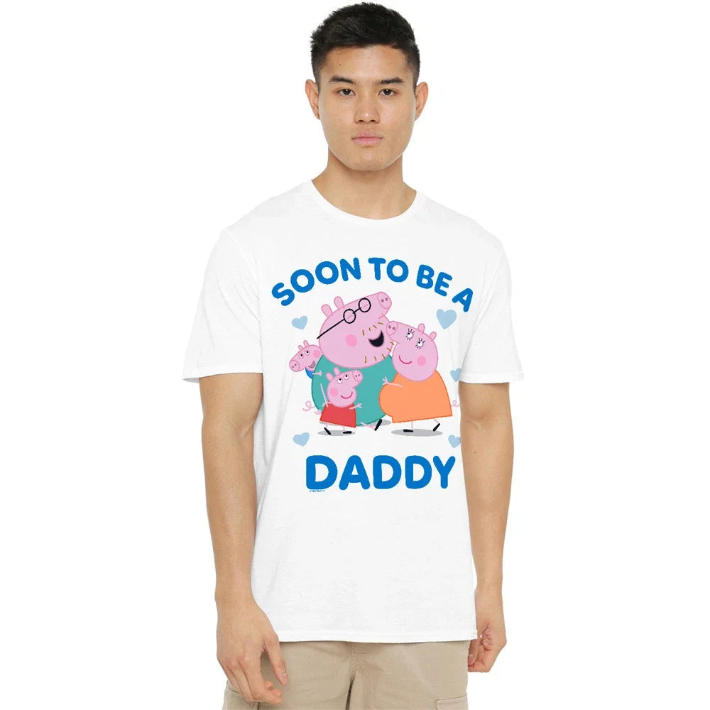 Peppa Pig Daddy Soon To Be S-5XL, White - Adult & Kids T-Shirts, Sweatshirts & Hoodies apparel design preview 1