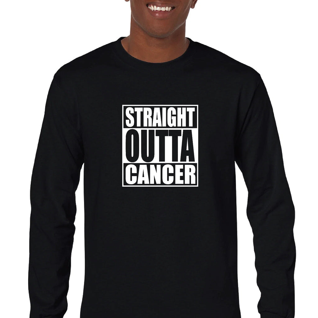 Straight Outta Cancer Survivor Sucks Mens Cotton - Adult & Kids T-Shirts, Sweatshirts & Hoodies apparel design preview 1