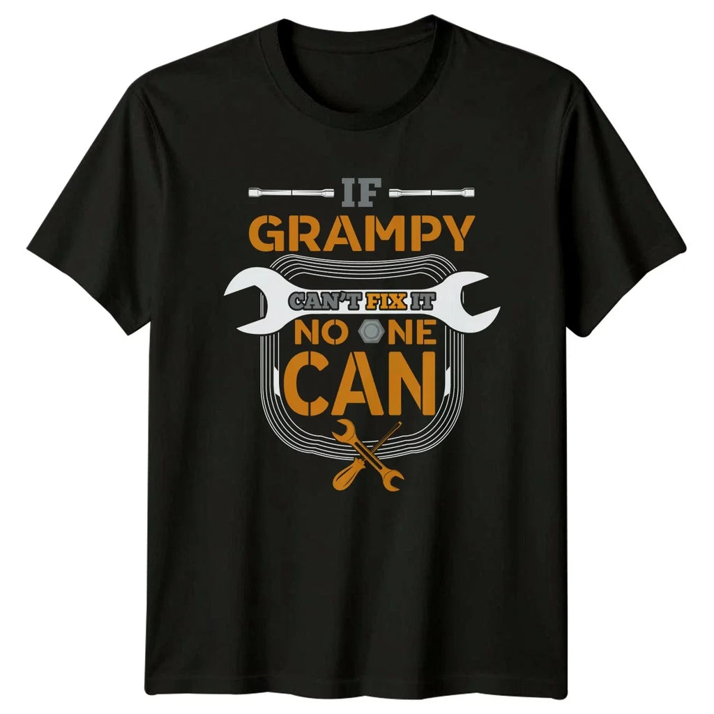 If Grampy Cant Fix It Mens Grandpa Mechanic DIY - Adult & Kids T-Shirts, Sweatshirts & Hoodies apparel design preview 1