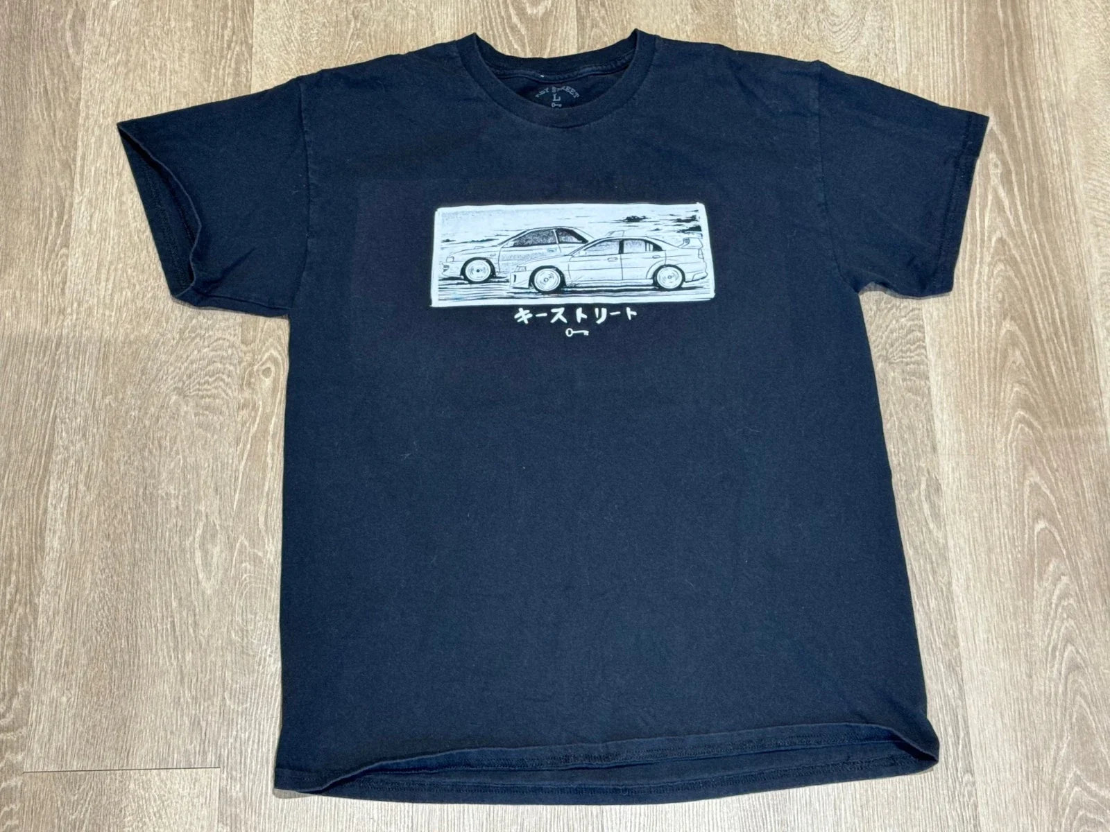 Key Street Car Graphic Size Large Black JDM Racing - Adult & Kids T-Shirts, Sweatshirts & Hoodies apparel design preview 1