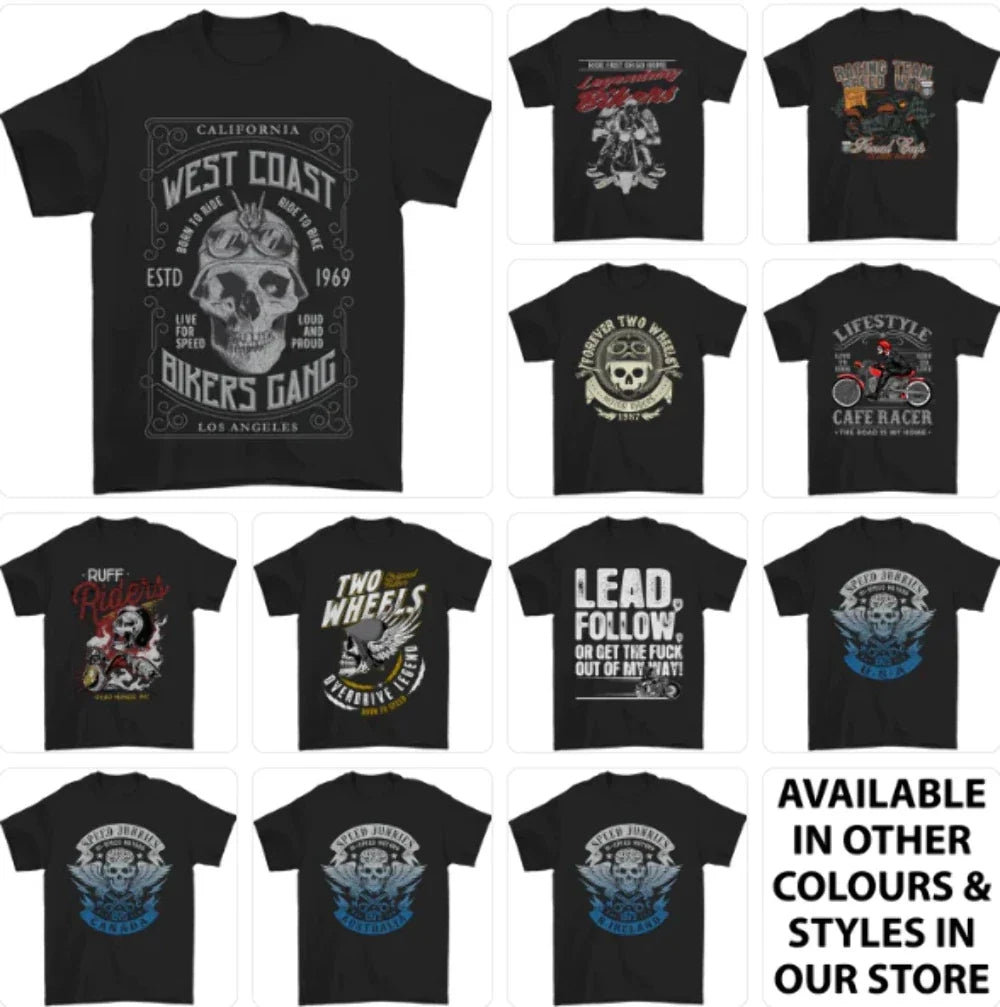 Biker Motorbike Motorcycle Funny Cafe Racer Chopper - Adult & Kids T-Shirts, Sweatshirts & Hoodies apparel design preview 1