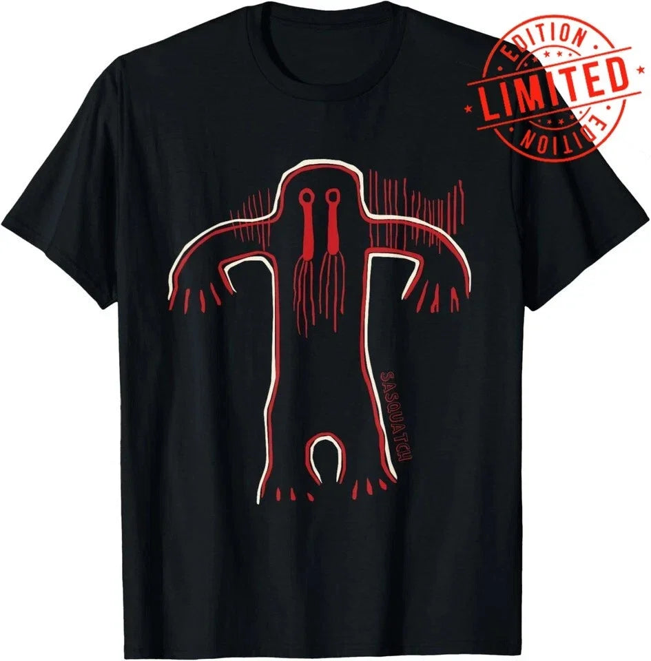 Native American Bigfoot -Sasquatch Petroglyph Cave - Adult & Kids T-Shirts, Sweatshirts & Hoodies apparel design preview 1