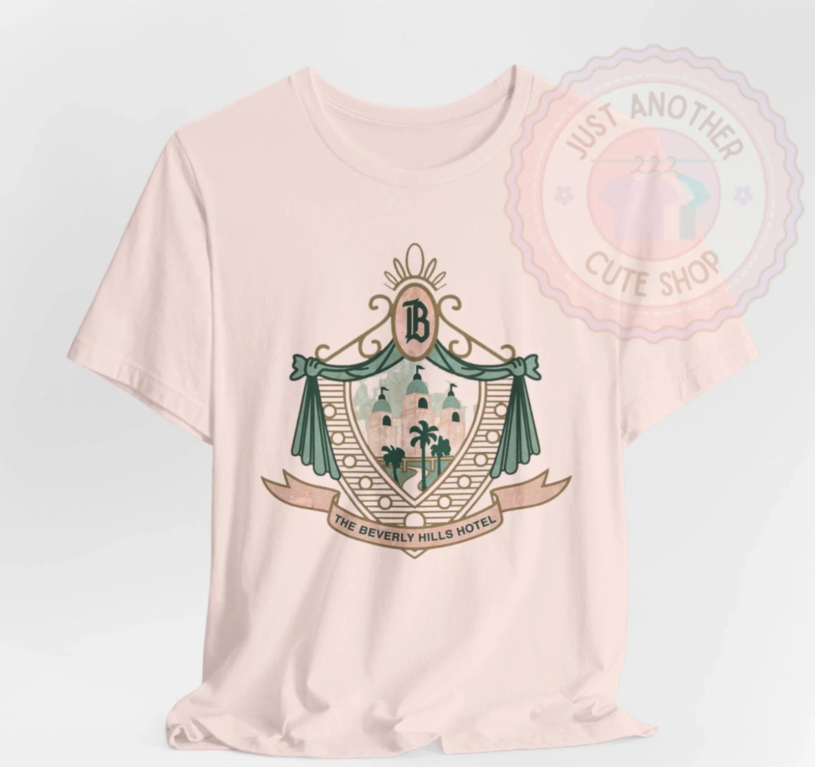 Vintage Beverly Hills Hotel Pink Palace Logo! - Adult & Kids T-Shirts, Sweatshirts & Hoodies apparel design preview 1