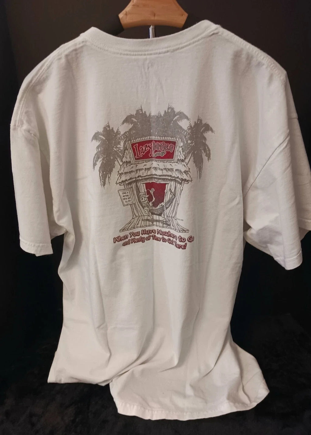 Vintage Lazy Bones Lounge White Men's Size XL Del Sol - Adult & Kids T-Shirts, Sweatshirts & Hoodies apparel design preview 1