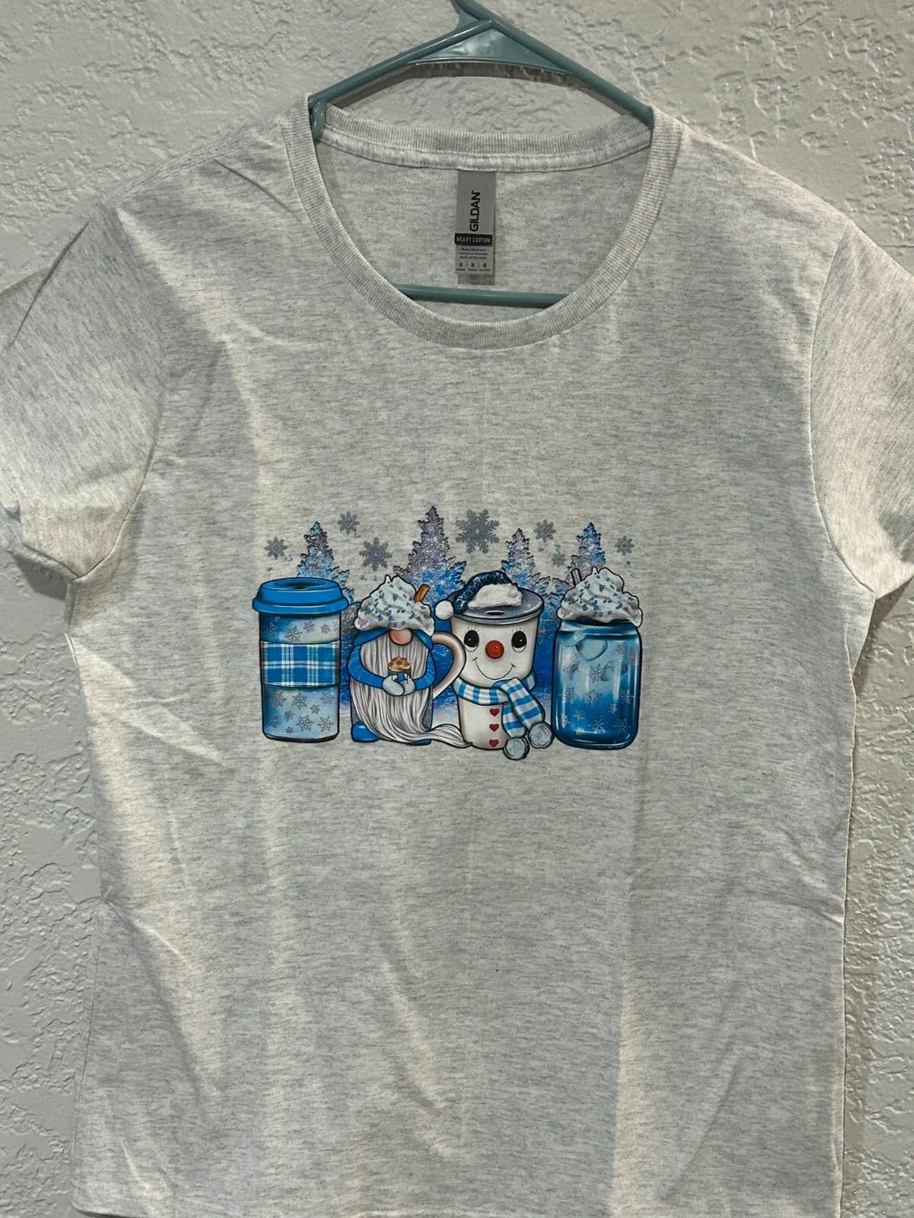Graphic Gildan-Gnome Snowmen, Coffee, Hot chocolate, - Adult & Kids T-Shirts, Sweatshirts & Hoodies apparel design preview 1