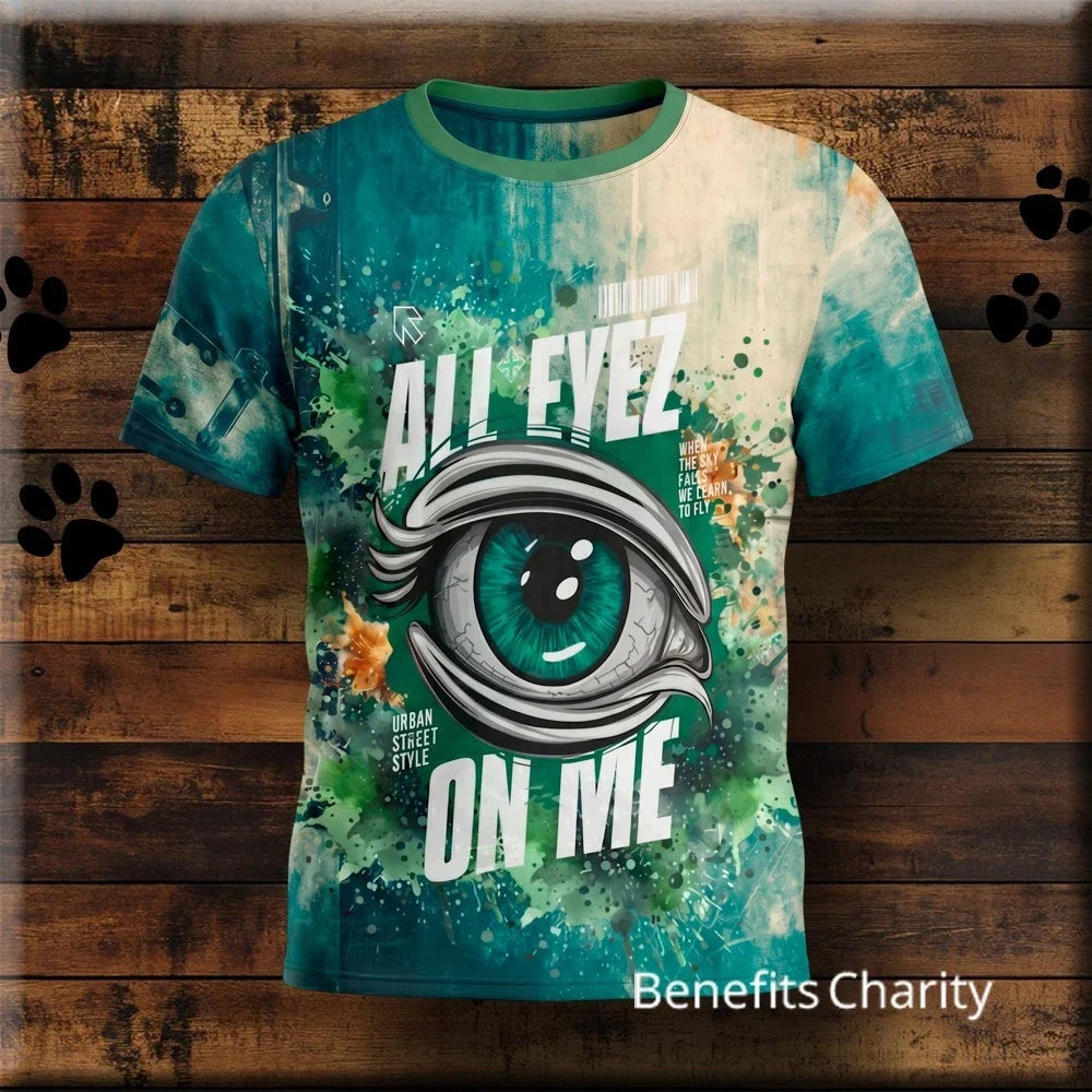 All Eyes On Me Distressed Splatter Grunge Themed Over - Adult & Kids T-Shirts, Sweatshirts & Hoodies apparel design preview 1