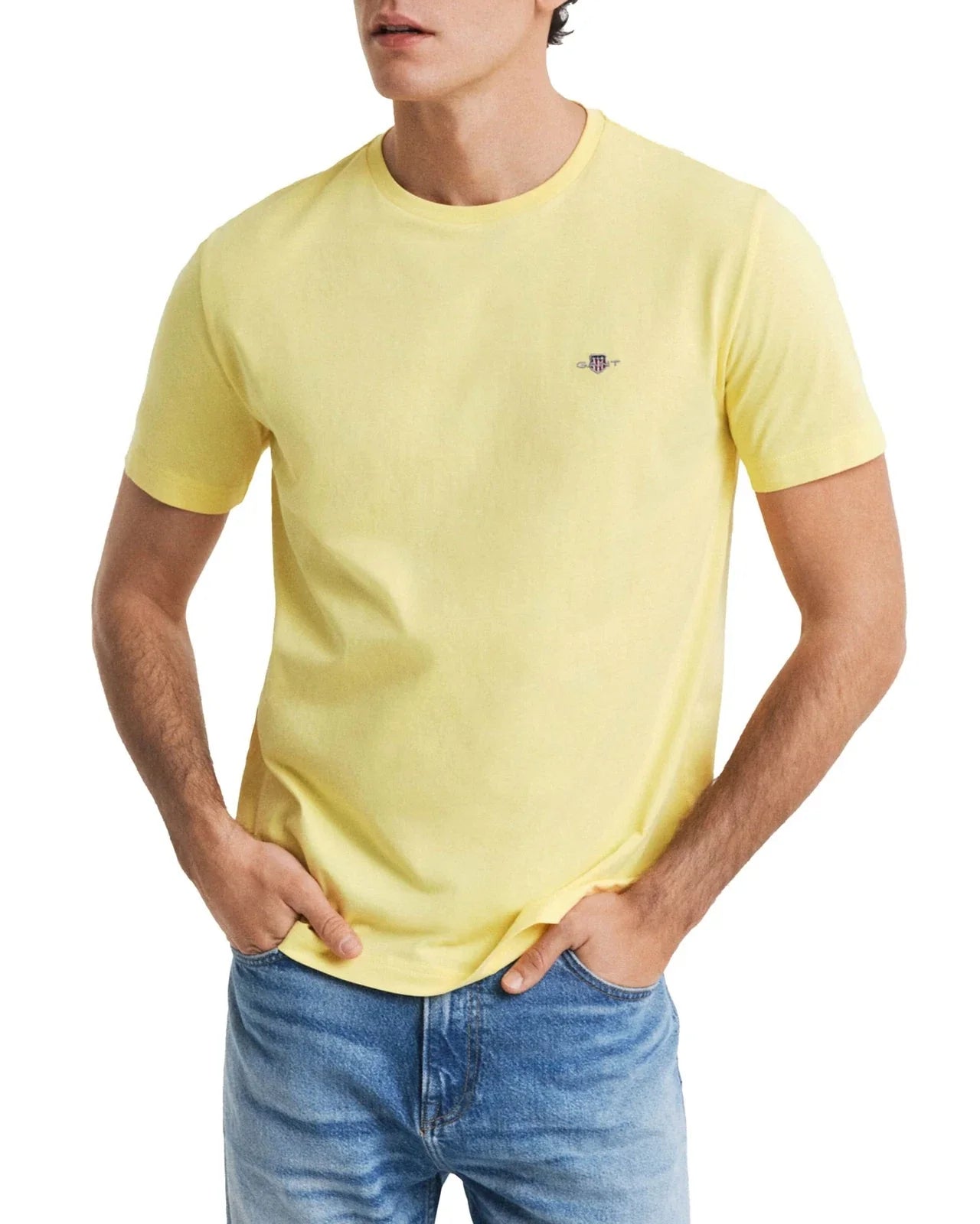 GANT Mens Regular Fit Shield Banana Yellow - Adult & Kids T-Shirts, Sweatshirts & Hoodies apparel design preview 1