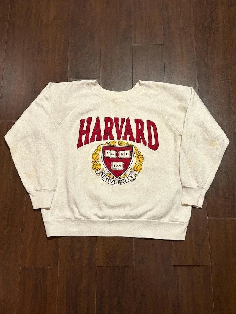 Vintage 1970s 80s Harvard University Collegiate T- - Adult & Kids T-Shirts, Sweatshirts & Hoodies apparel design preview 1