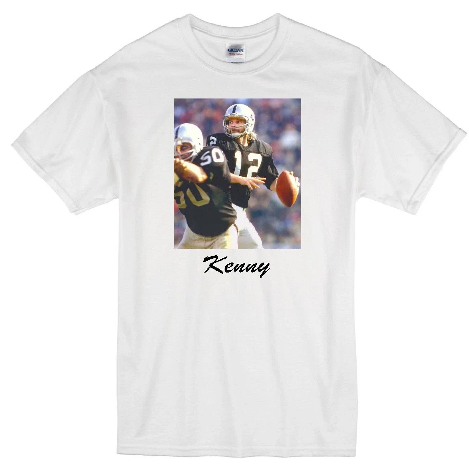 KENNY STABLER OAKLAND RAIDERS QUARTERBACK RETRO - Adult & Kids T-Shirts, Sweatshirts & Hoodies apparel design preview 1