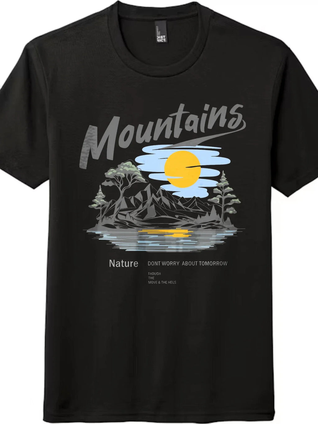 Nature Therapy Graphic Mountains Motivational Quote, - Adult & Kids T-Shirts, Sweatshirts & Hoodies apparel design preview 1