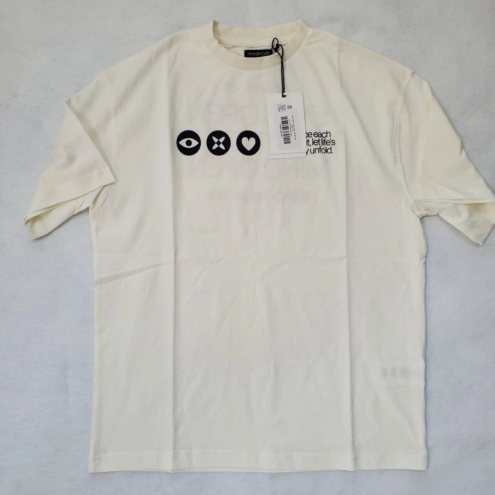 Active After Coffee Mens Medium White Eyes Heart Mind - Adult & Kids T-Shirts, Sweatshirts & Hoodies apparel design preview 1