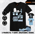 Match Foamposite One Psychic Blue Sneaker Matching - Adult & Kids T-Shirts, Sweatshirts & Hoodies apparel design preview 1