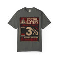 Social Battary Introvert Warning Funny Quote - Adult & Kids T-Shirts, Sweatshirts & Hoodies apparel design preview 1