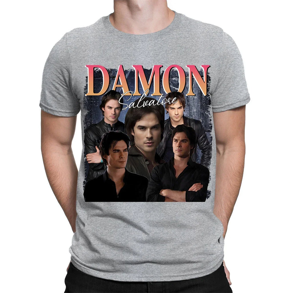 Damon Salvatore Movie Fictional Character Retro - Adult & Kids T-Shirts, Sweatshirts & Hoodies apparel design preview 1