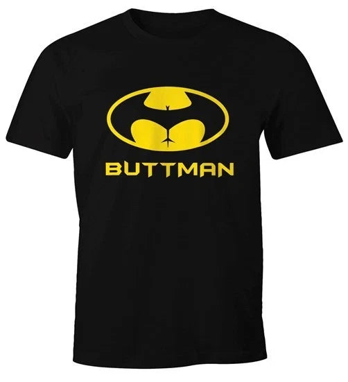 Mens Funny Buttman Parody Superhero Fun Moonworks® - Adult & Kids T-Shirts, Sweatshirts & Hoodies apparel design preview 1