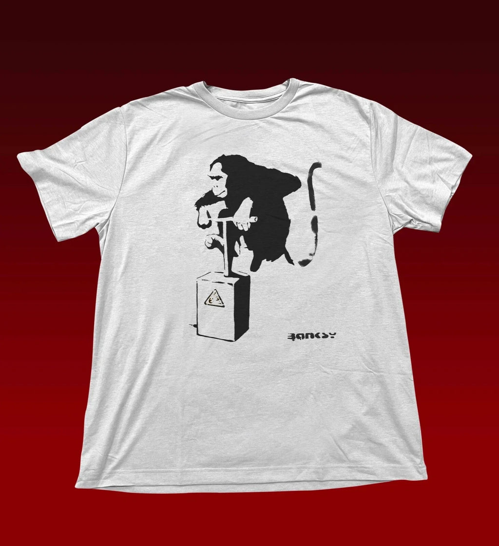 BANKSY 'MONKEY DETONATOR' SHORT SLEEVE NEW - Adult & Kids T-Shirts, Sweatshirts & Hoodies apparel design preview 1