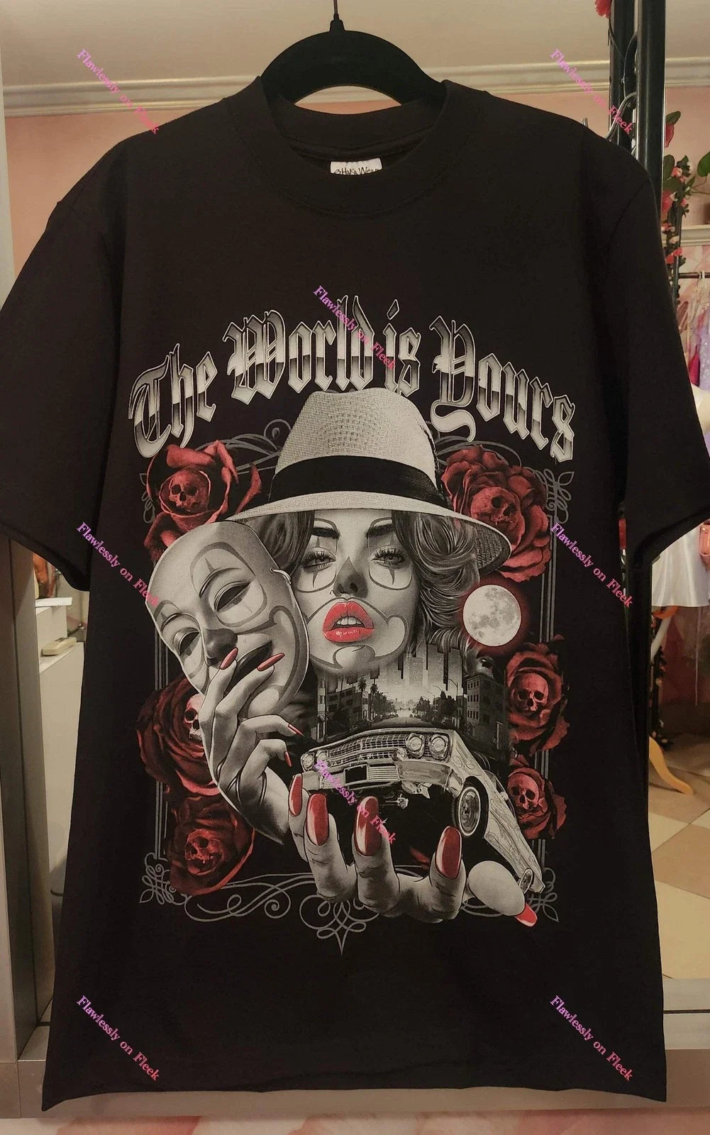 The World is Yours Chicano Art - Adult & Kids T-Shirts, Sweatshirts & Hoodies apparel design preview 1