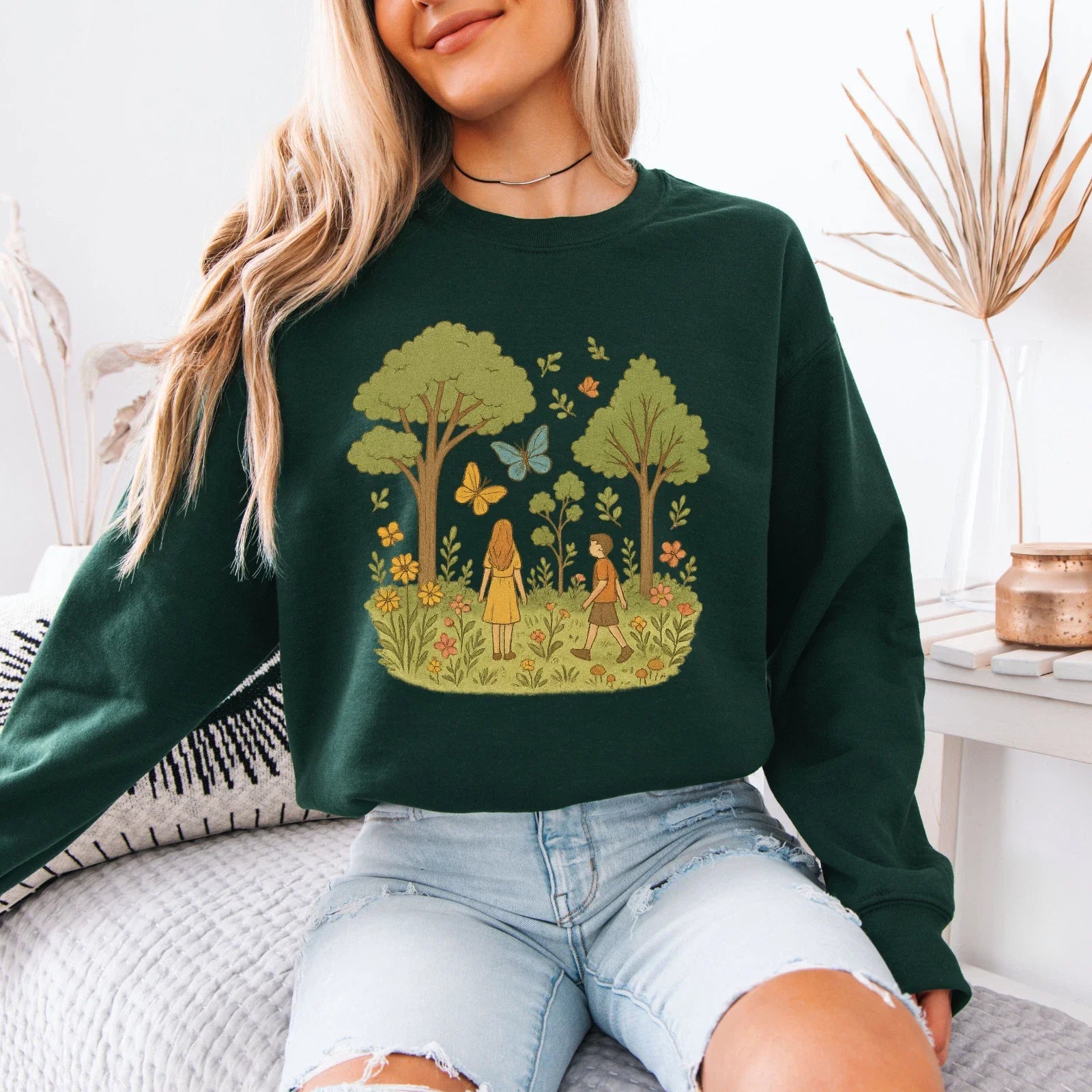 Nature Cute Forest Scene Aesthetic Graphic Gift - Adult & Kids T-Shirts, Sweatshirts & Hoodies apparel design preview 1