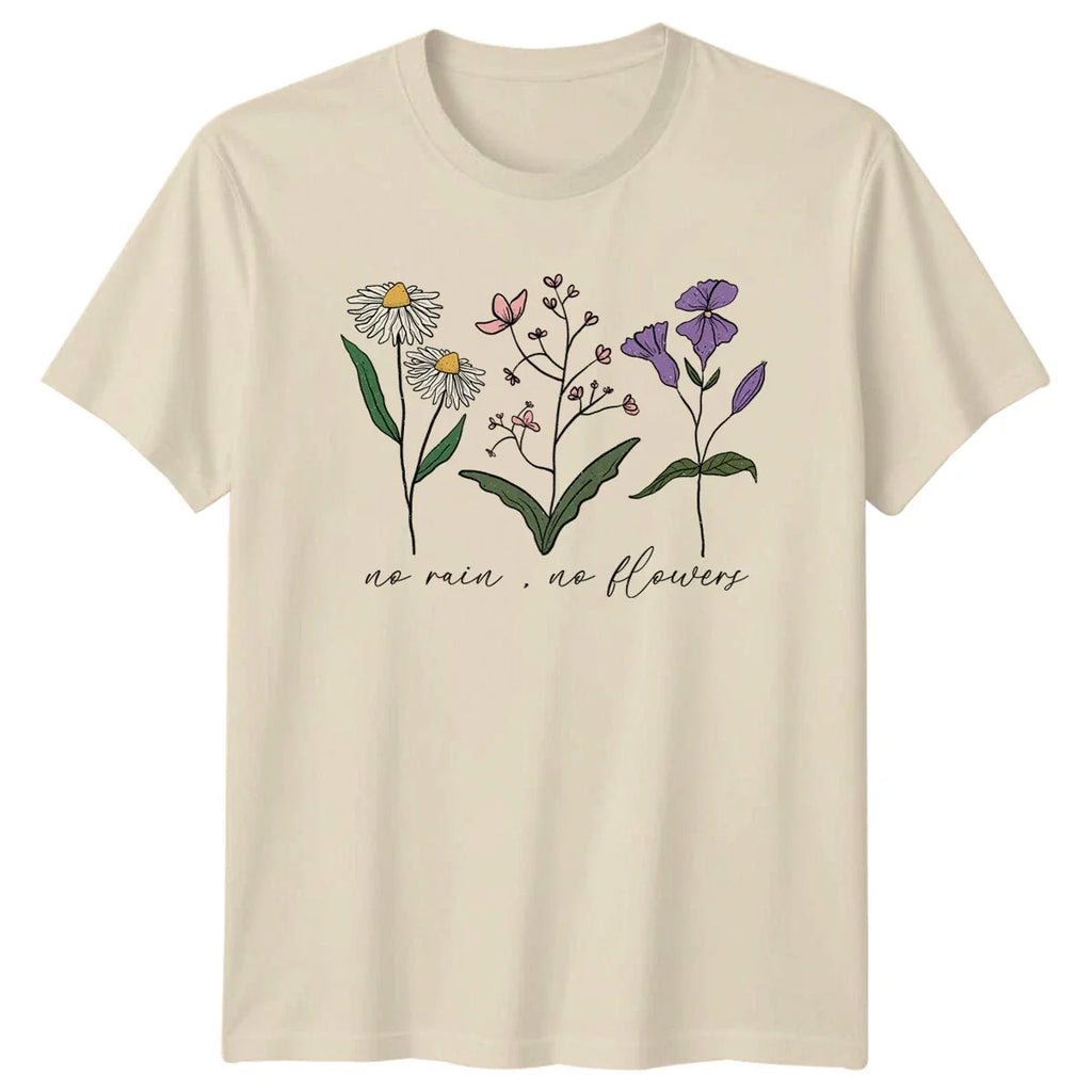 No Rain Flowers Nature Botanical Graphic Adult Unisex - Adult & Kids T-Shirts, Sweatshirts & Hoodies apparel design preview 1