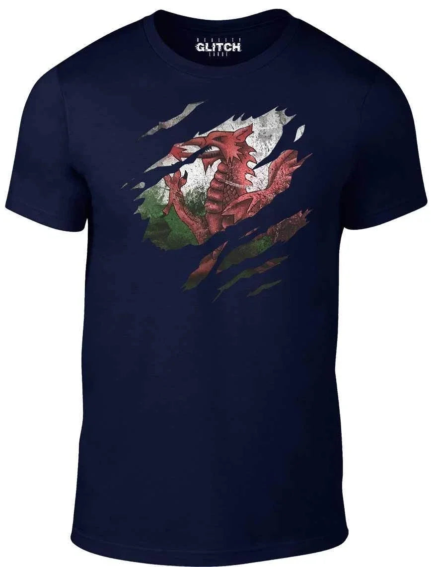 Torn Wales Flag Funny Welsh rugby six nations 6 world - Adult & Kids T-Shirts, Sweatshirts & Hoodies apparel design preview 1