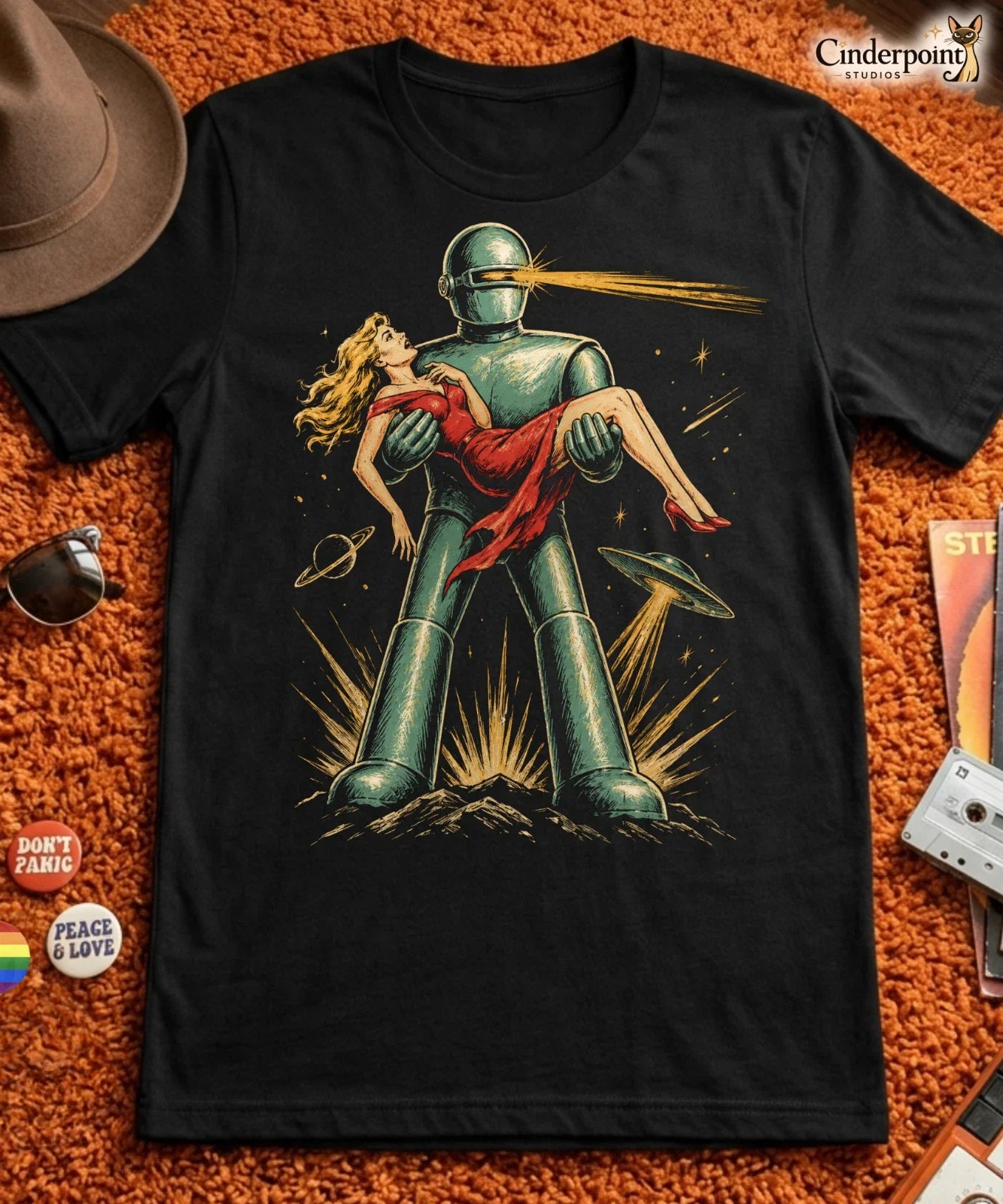 Gort The Day Earth Stood Still 50s Sci-Fi Alien Robot - Adult & Kids T-Shirts, Sweatshirts & Hoodies apparel design preview 1