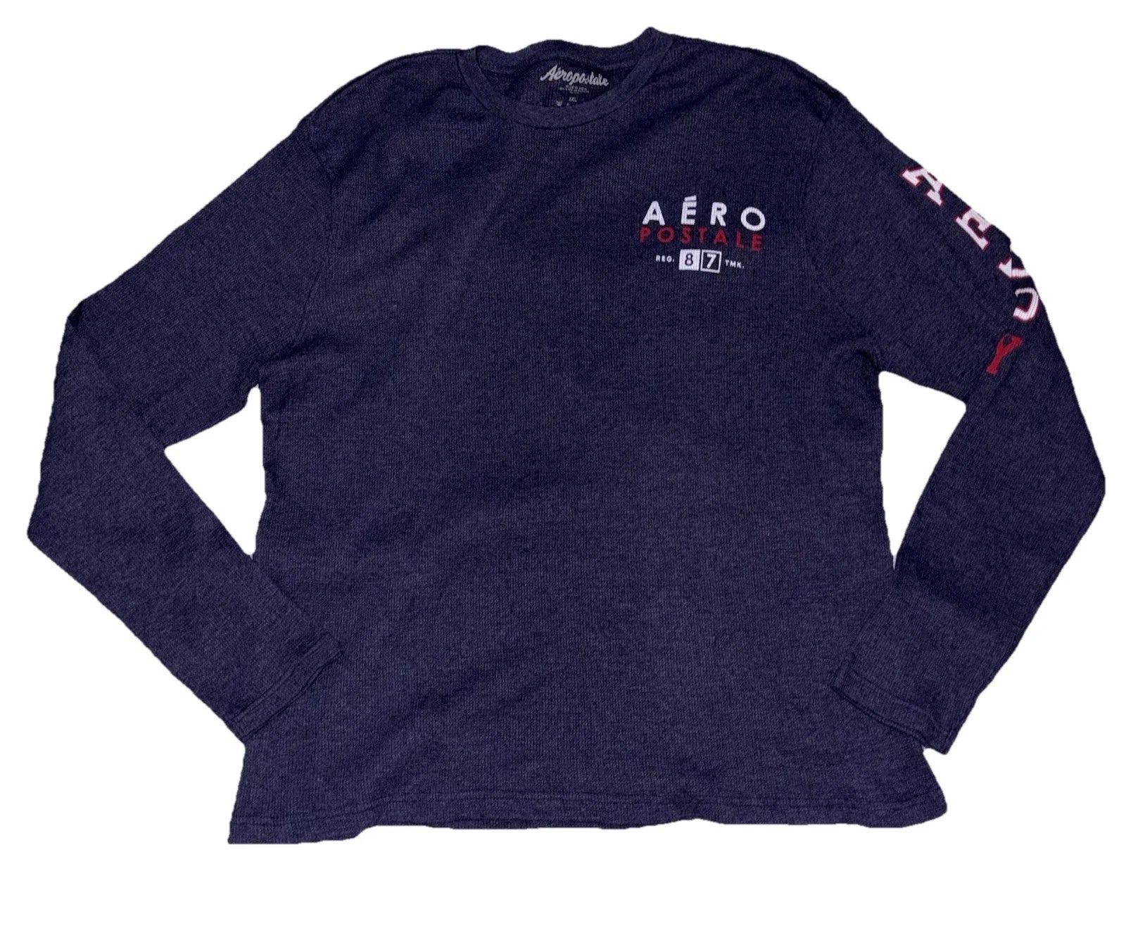 Aeropostale Y2K Spellout Waffle Knit SZ.2XL Mens - Adult & Kids T-Shirts, Sweatshirts & Hoodies apparel design preview 1