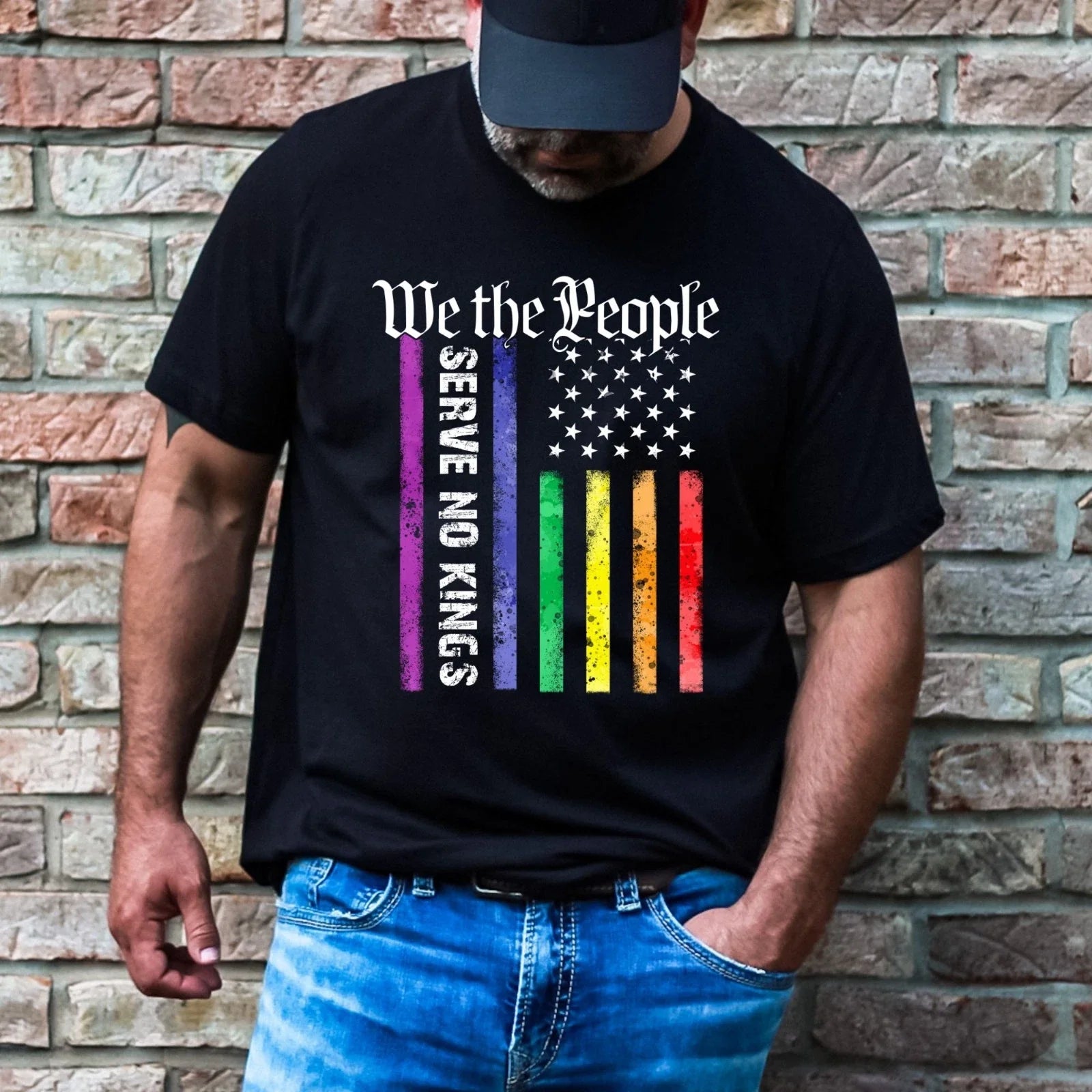 No Kings Anti Fascism Trump Adult Political 4 - Adult & Kids T-Shirts, Sweatshirts & Hoodies apparel design preview 1