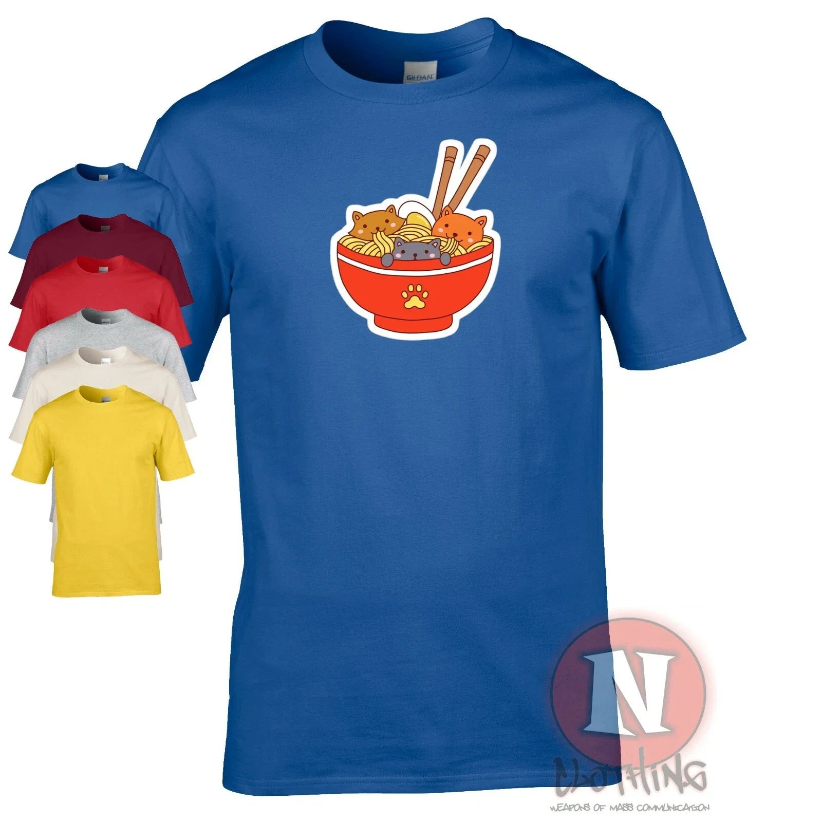 Ramen Avec Des Petits Chats Japonais Asiatique Noodle - Adult & Kids T-Shirts, Sweatshirts & Hoodies apparel design preview 1