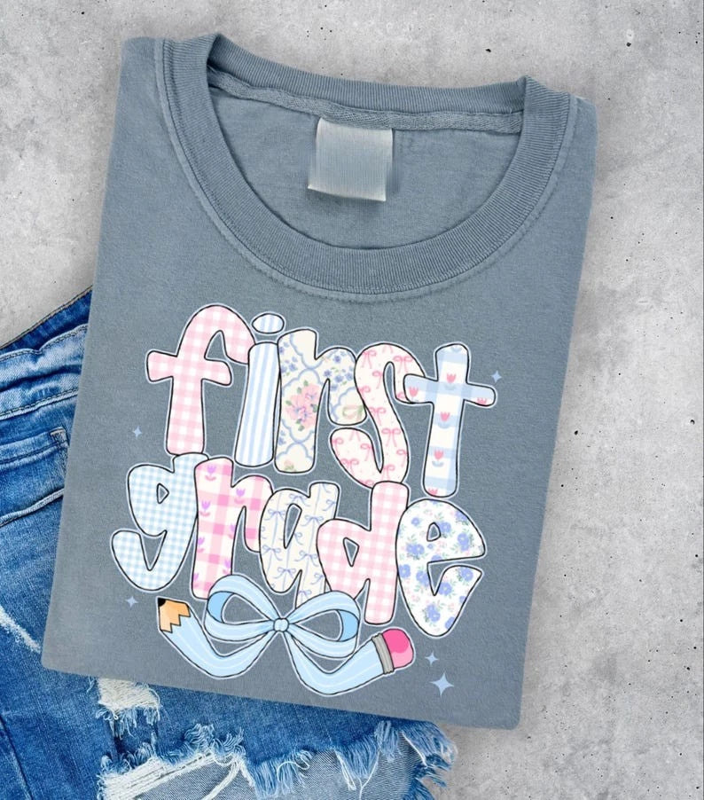 First Grade Teacher Back to School Appreciation - Adult & Kids T-Shirts, Sweatshirts & Hoodies apparel design preview 1
