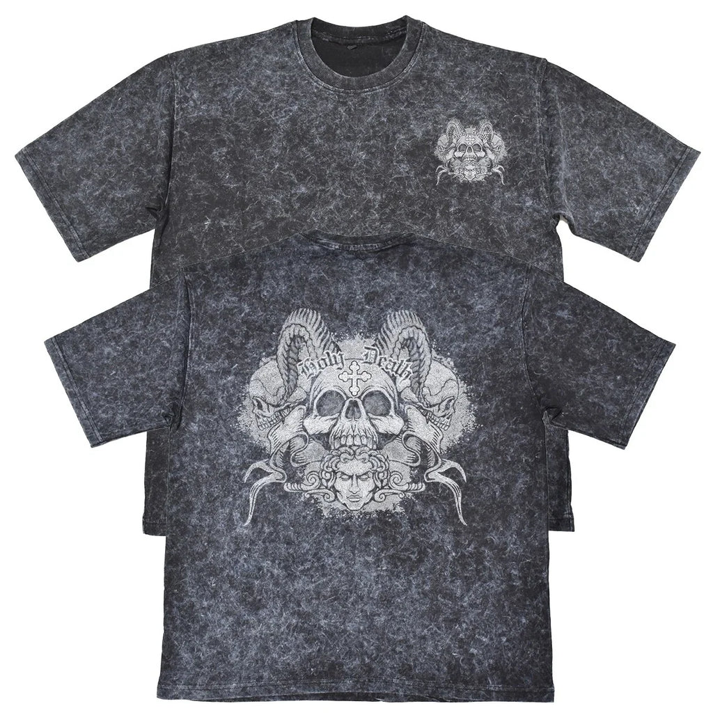 Holy Death Mens Carbon Grey Heavyweight 240gsm - Adult & Kids T-Shirts, Sweatshirts & Hoodies apparel design preview 1
