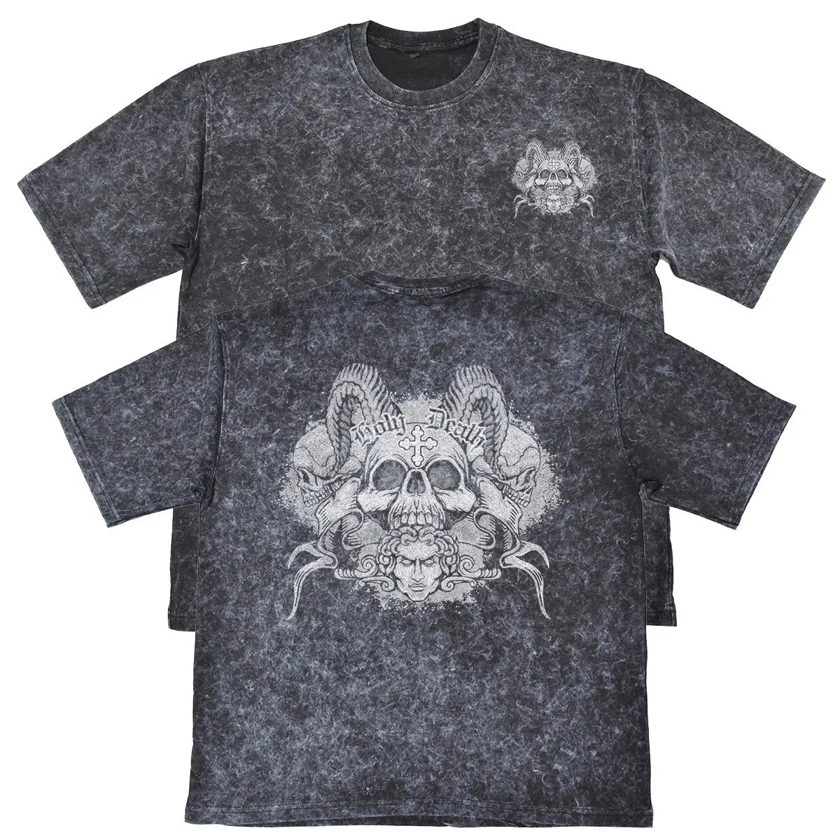 Holy Death Mens Carbon Grey Heavyweight 240gsm - Adult & Kids T-Shirts, Sweatshirts & Hoodies apparel design preview 1
