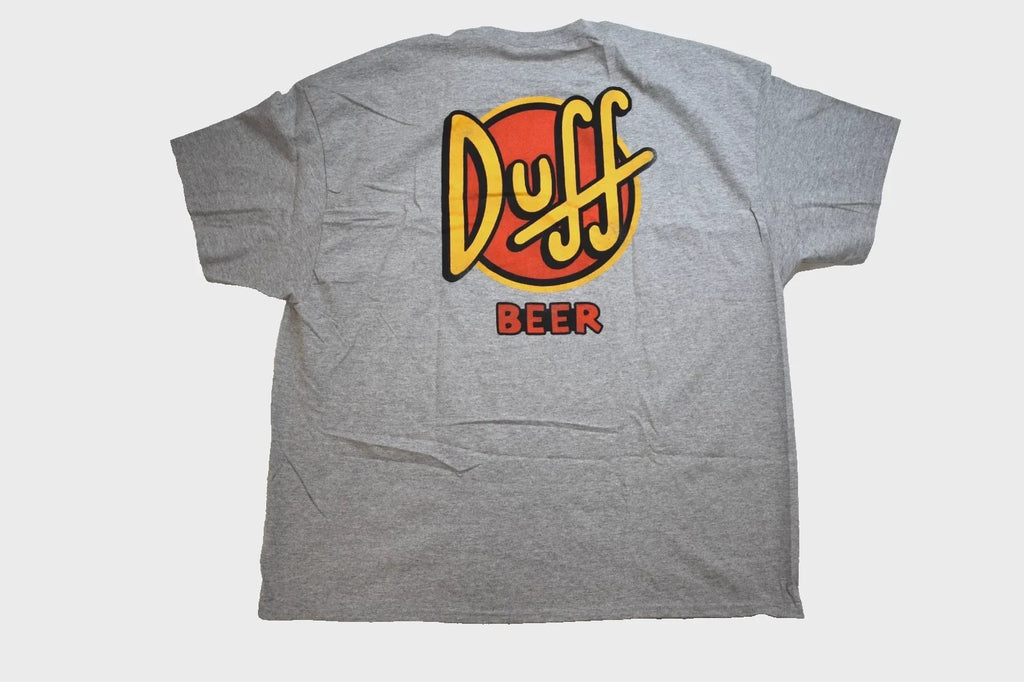 The Simpsons Mens Duff Beer Funny Cartoon Gray NWT - Adult & Kids T-Shirts, Sweatshirts & Hoodies apparel design preview 1