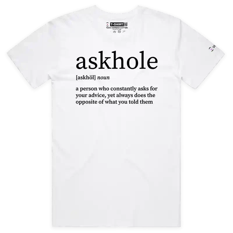 VOICEART Askhole Funny Wordplay Memes with Premium - Adult & Kids T-Shirts, Sweatshirts & Hoodies apparel design preview 1