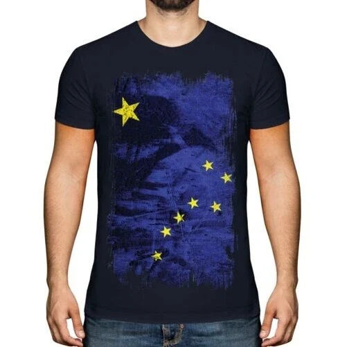 Alaska State Grunge Flag Mens Jersey Gift - Adult & Kids T-Shirts, Sweatshirts & Hoodies apparel design preview 1