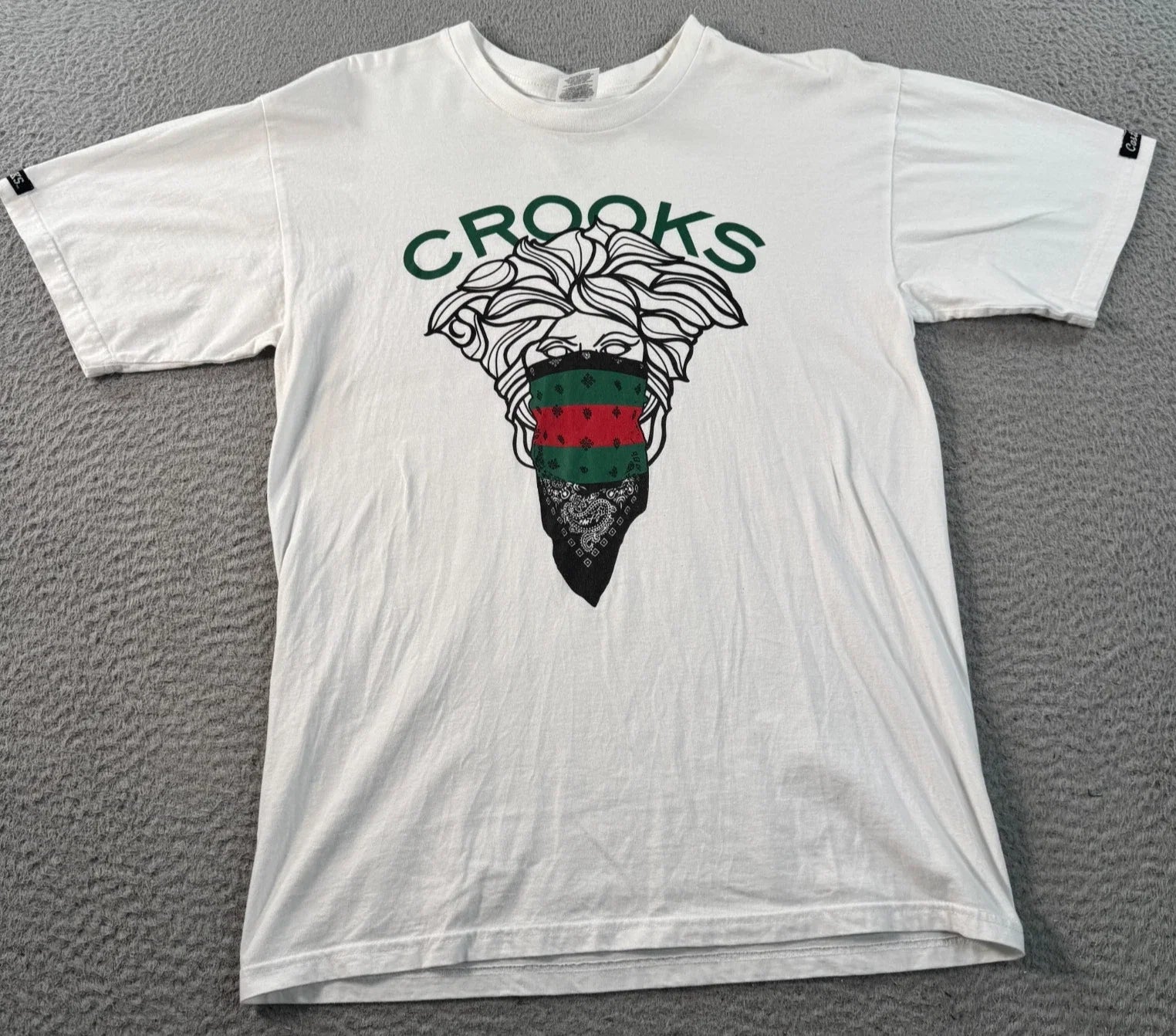 Crooks Castles Men Medium White Medusa Big Face - Adult & Kids T-Shirts, Sweatshirts & Hoodies apparel design preview 1