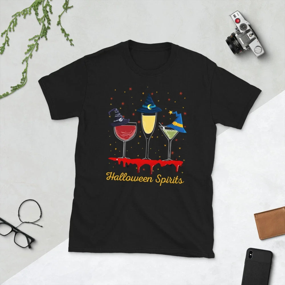 Halloween Spirits Funny Wine - Adult & Kids T-Shirts, Sweatshirts & Hoodies apparel design preview 1