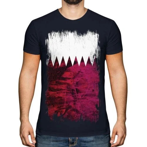 Katar Grunge Flagge Herren Qa Ar Fußball Katarische - Adult & Kids T-Shirts, Sweatshirts & Hoodies apparel design preview 1