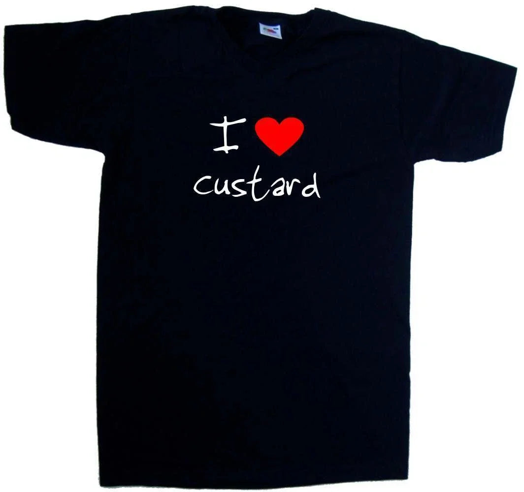 I Love Heart Custard V-Neck - Adult & Kids T-Shirts, Sweatshirts & Hoodies apparel design preview 1