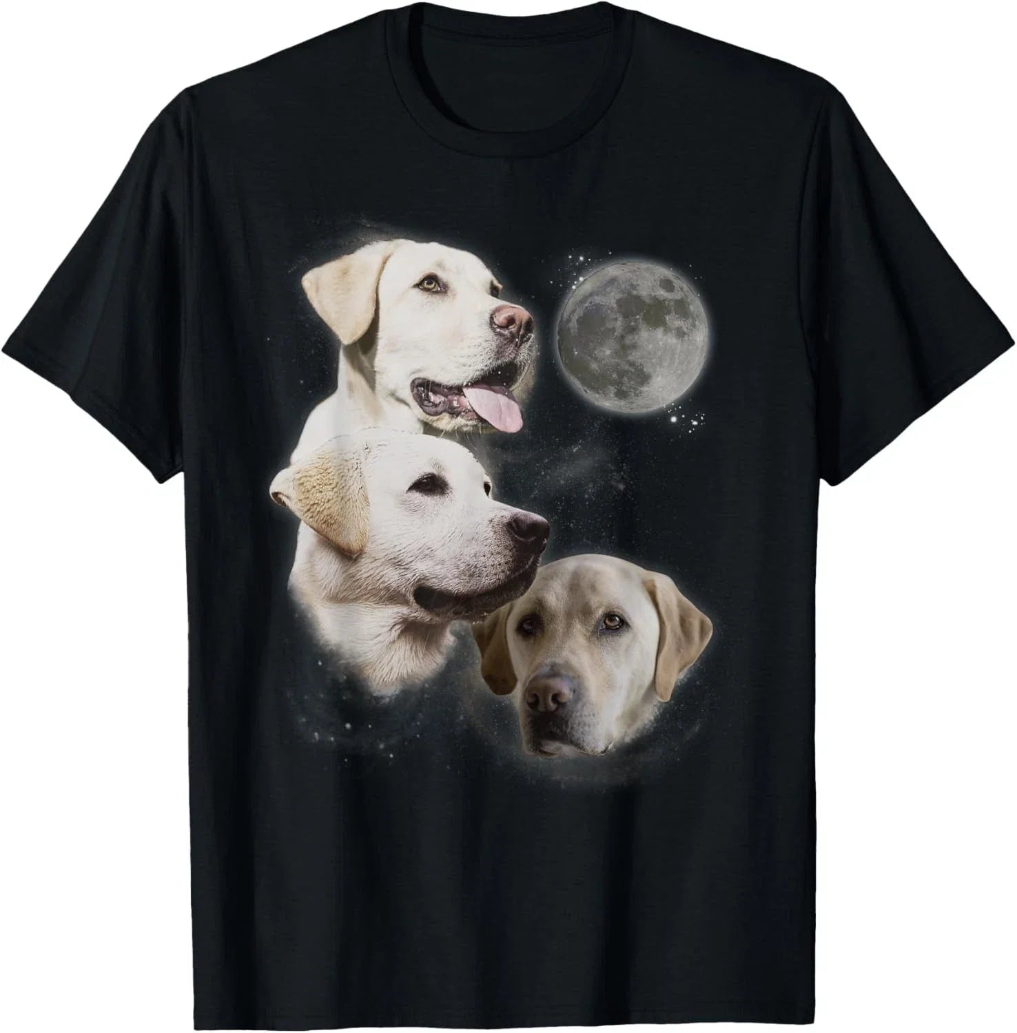 Howling at the Moon Funny Yellow Labrador Retriever - Adult & Kids T-Shirts, Sweatshirts & Hoodies apparel design preview 1